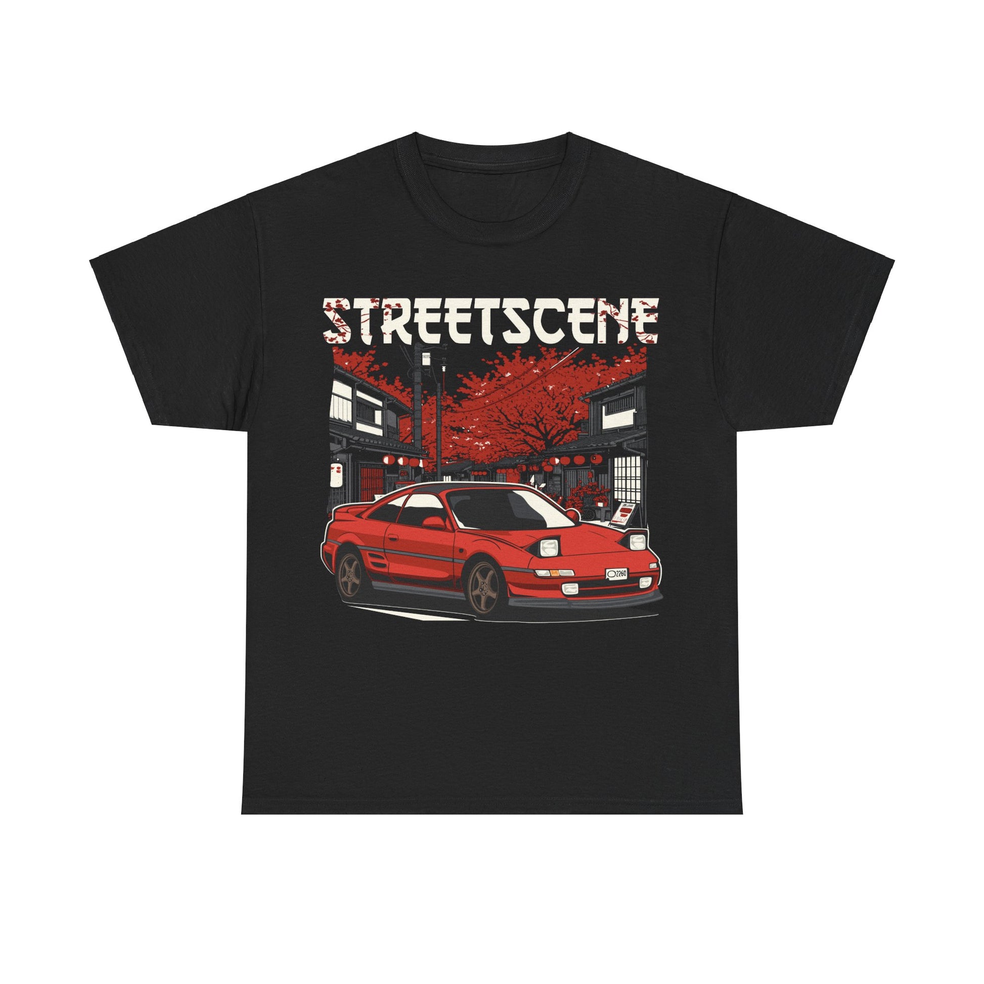 StreetScene - Gildan Tee - Toyota Red MR2 Spyder - Black - Front